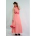 Embroidered dress "Romance" pink